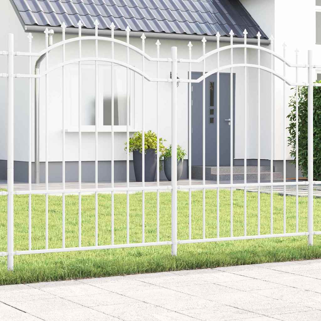 Puutarha-aita Valkoinen 190 cm Jauhemaalattu teräs