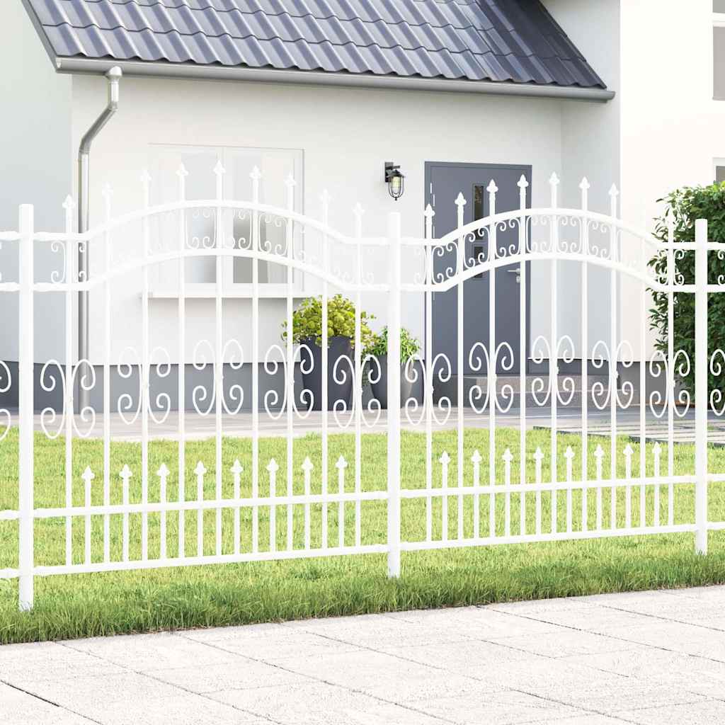 Puutarha-aita Valkoinen 165 cm Jauhemaalattu teräs