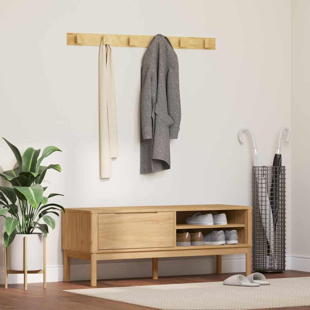 Eteinen penkki Vaha ruskea 115 x 40 x 45 cm Massiivinen mänty