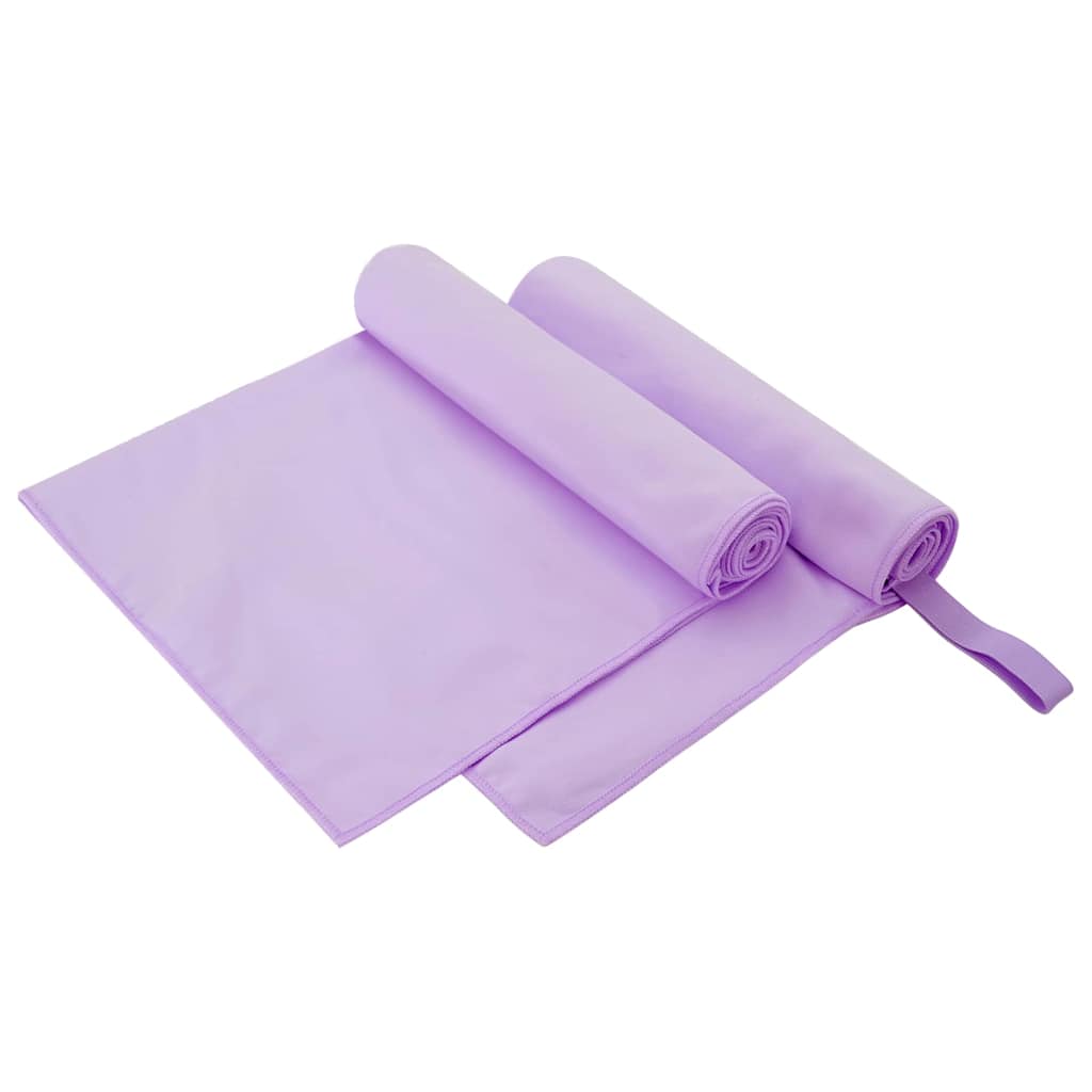 Urheilupyyhkeet 2 pcs Violetti 100 x 50 cm