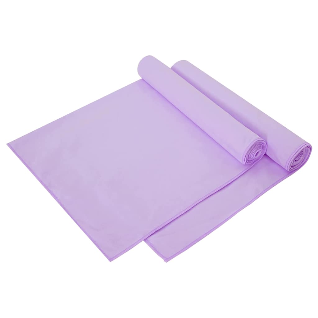 Urheilupyyhkeet 2 pcs Violetti 140 x 70 cm