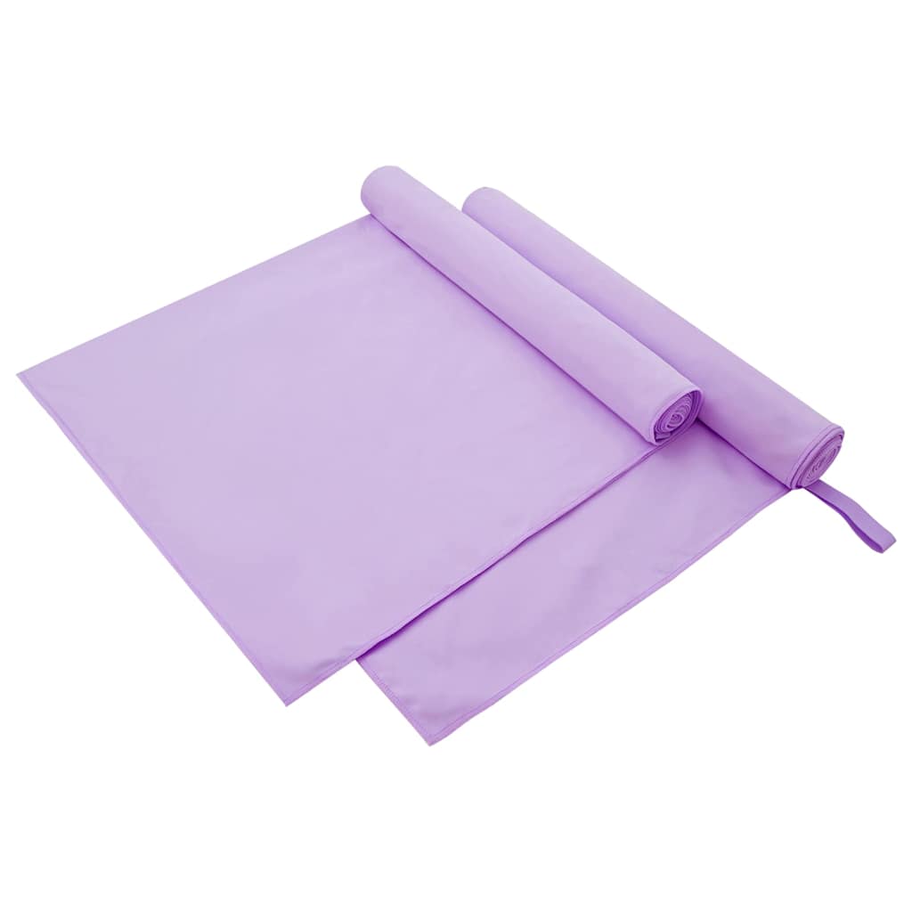 Urheilupyyhkeet 2 pcs Violetti 180 x 90 cm