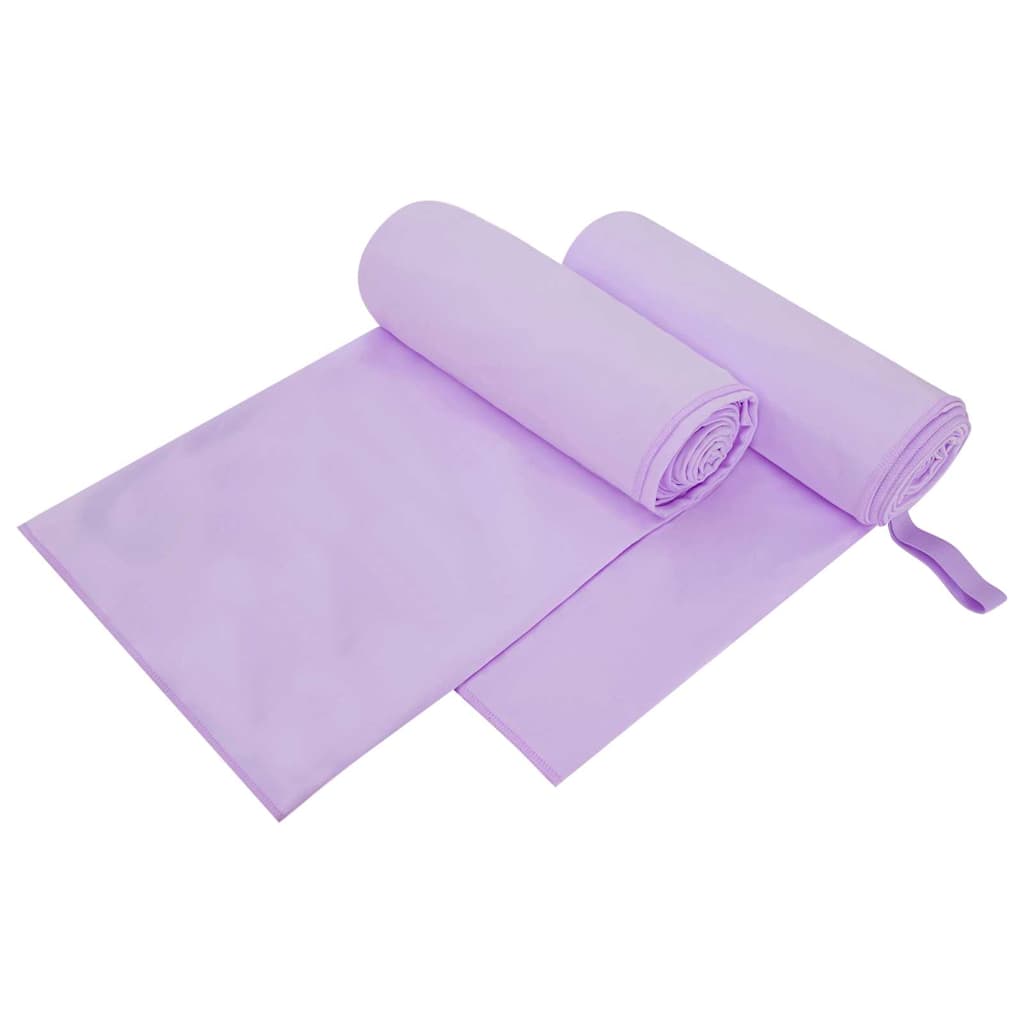 Urheilupyyhkeet 2 pcs Violetti 200 x 100 cm