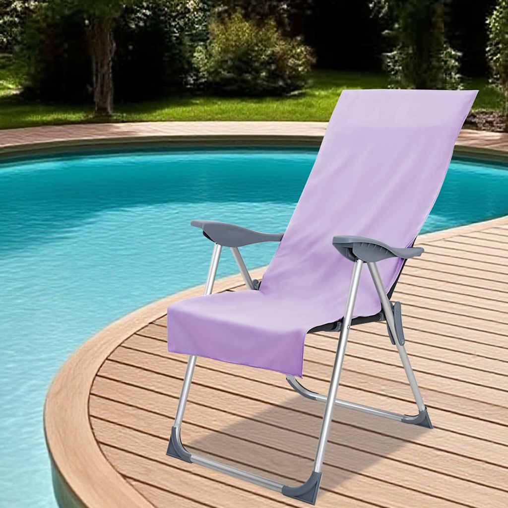 Ulkotuolipyyhkeet 2 pcs Violetti 130 x 60 cm