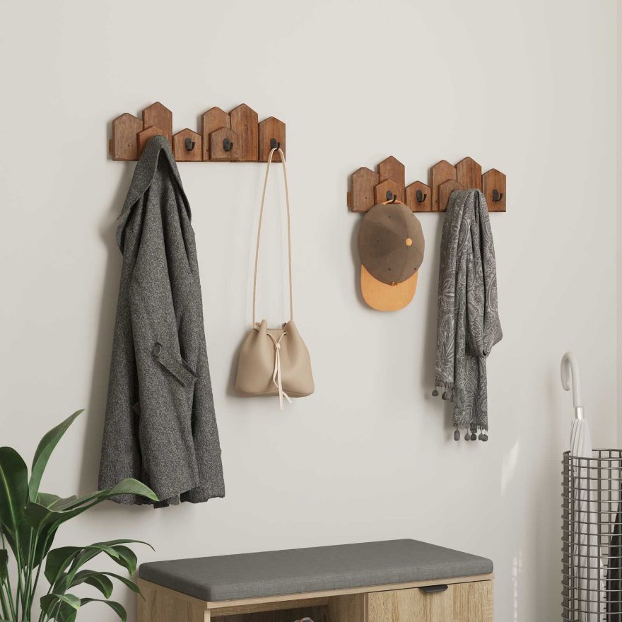 Henkari Ruskea 48 x 8 x 15 cm Kiinteää mahonkipuuta