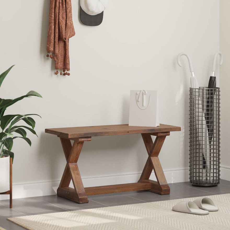 Penkki Luonnollinen 85 x 35 x 47 cm Kierrätetty Täyspuu