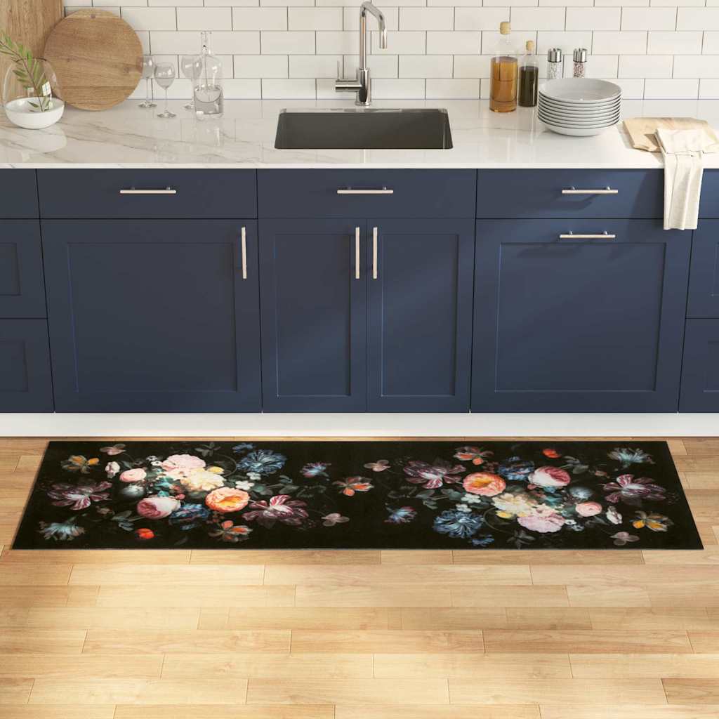 Keittiömatto Floral Kukat 60 x 180 cm Sametti