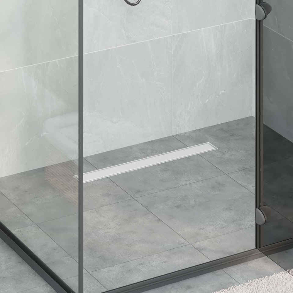 Suihkuhuuhtelija 2-in-1 360° poistoputkella Hopea 60 cm