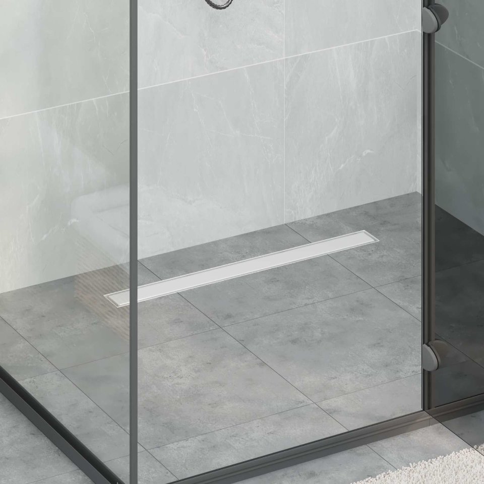 Suihkuhuuhtelija 2-in-1 360° poistoputkella Hopea 70 cm