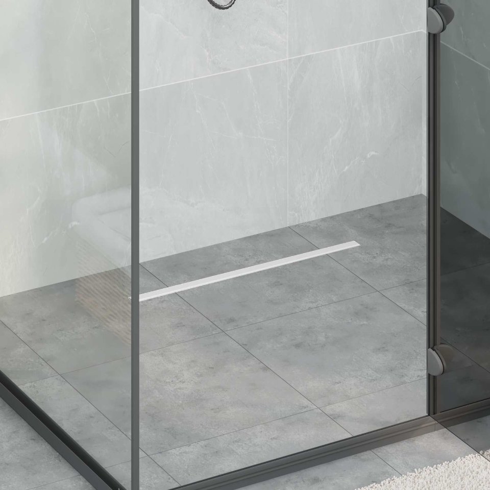 360° Suihkukaivo ohuella mallilla Hopea 60 cm