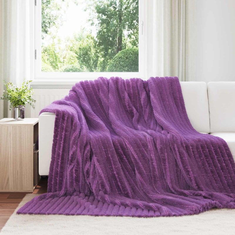 Heittoviltti Violetti 270 x 240 cm Fleese