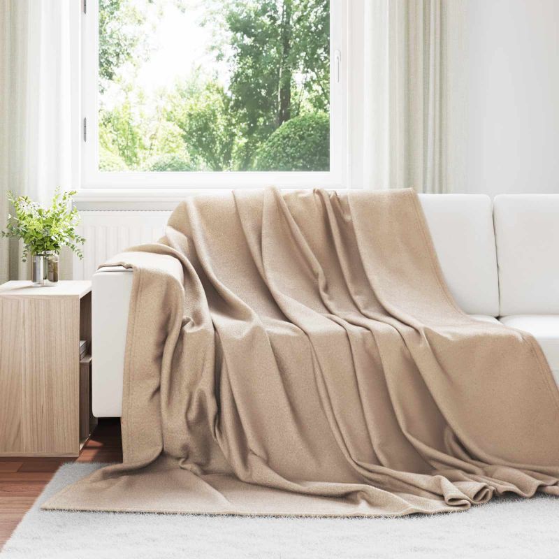 Heittopäällys 24 pcs Camel 270 x 240 cm Fleese