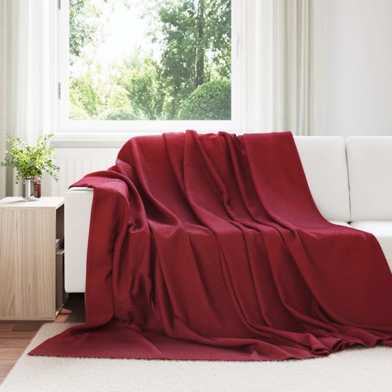 Heittopäällys 24 pcs Bordeaux punainen 270 x 240 cm Fleese