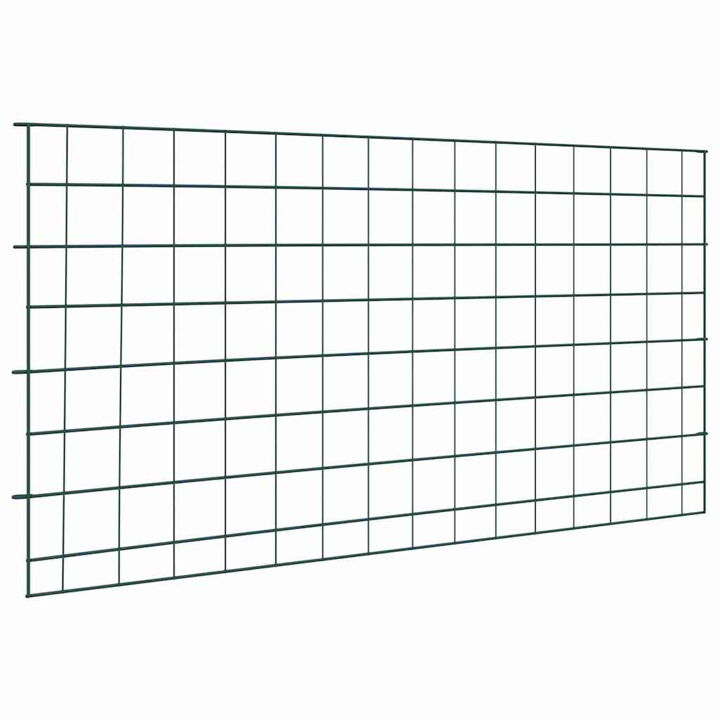 Lammikkoaitasarja 5 pcs Vihreä 100 x 50 cm Teräs