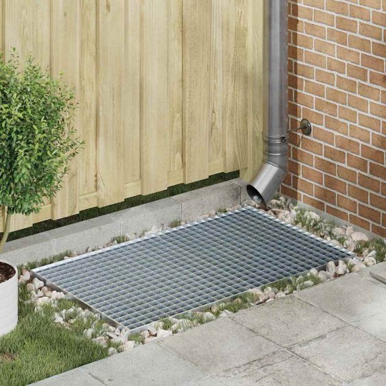 Ritilä Hopea 30 x 30 x 2 cm Kuuma-dipatut galvanisoitu teräs