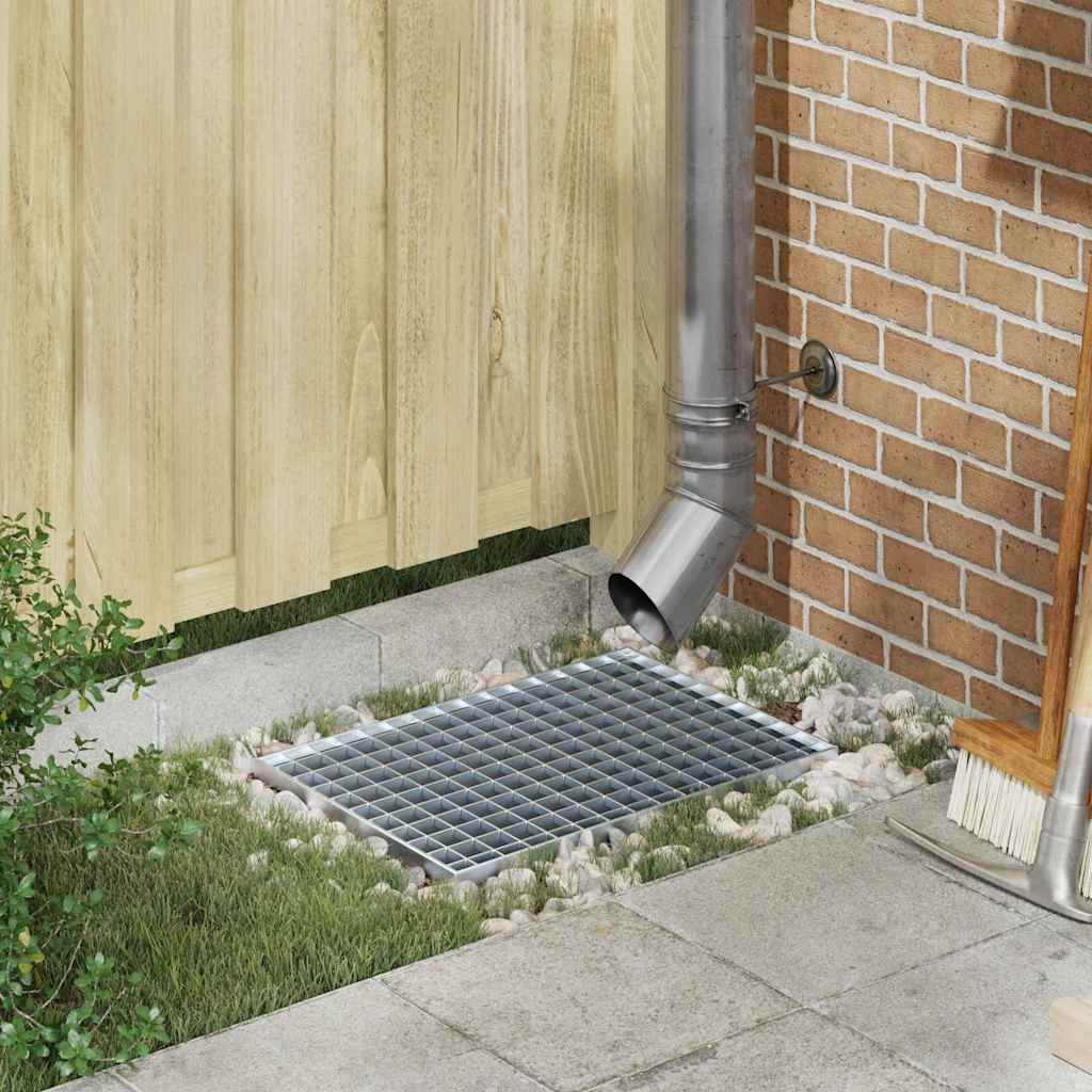 Ritilä Hopea 50 x 35 x 2 cm Kuuma-dipatut galvanisoitu teräs