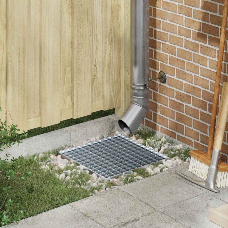 Ritilä Hopea 40 x 40 x 2 cm Kuuma-dipatut galvanisoitu teräs