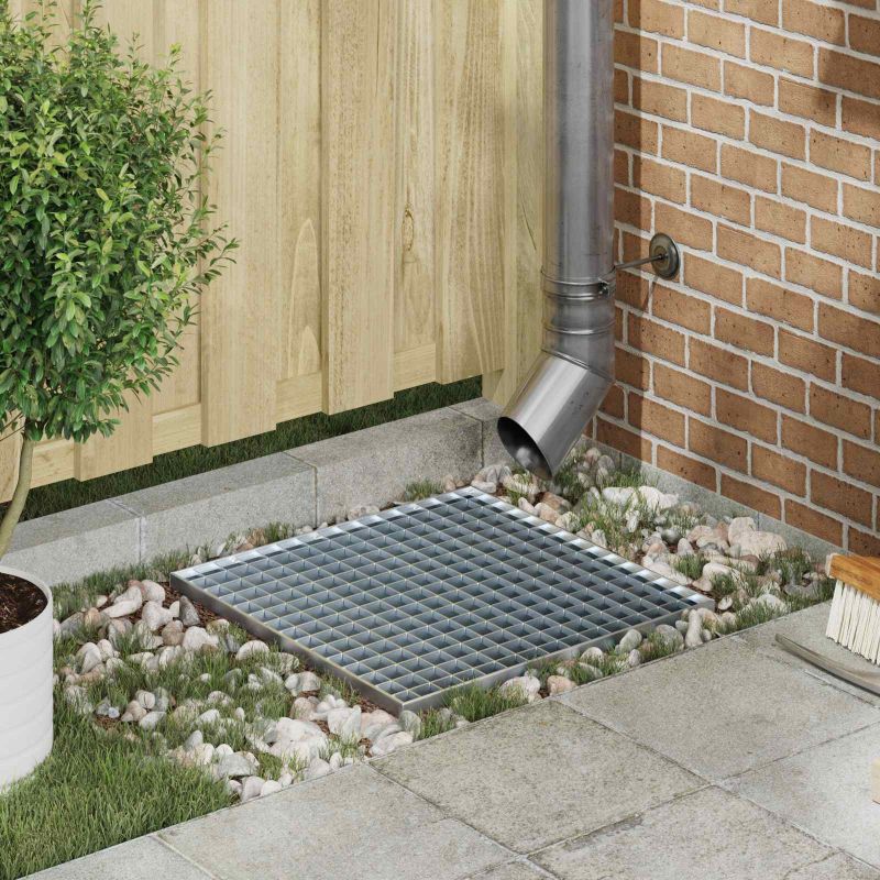 Ritilä Hopea 50 x 50 x 2 cm Kuuma-dipatut galvanisoitu teräs