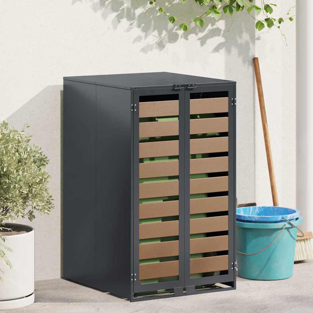 Pyörällinen jäteastian säilytys kaasun nostokannella 240L astialle