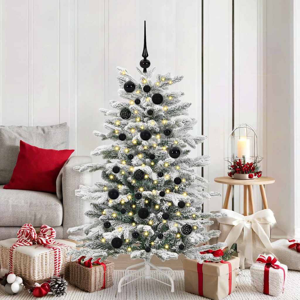 Joulukoristeen setti 150 LED-valoilla 61 pcs Musta Muovi