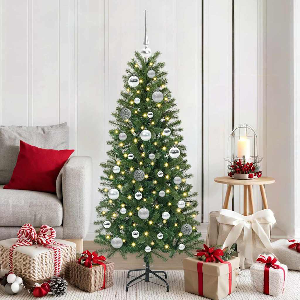 Joulukoristeen setti 150 LED-valoilla 61 pcs Hopea Muovi