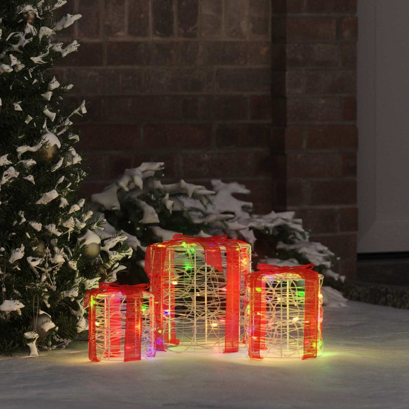 Lahjarasian Koristus 3 pcs värikäs 20 x 20 x 21 cm Akryyli