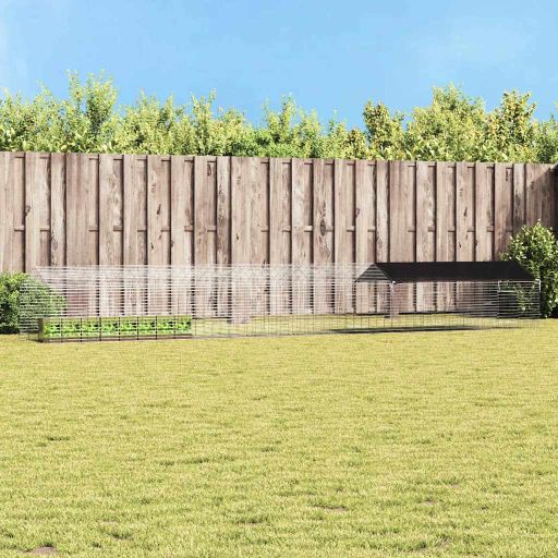 Kaniinihäkki Hopea 400 x 78 x 78 cm Galvanoitu teräs