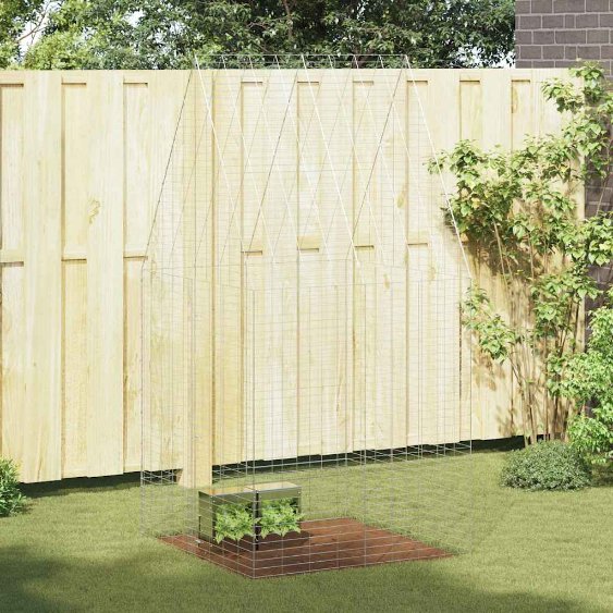 Kaniinihäkki Hopea 400 x 100 x 210 cm Galvanoitu teräs