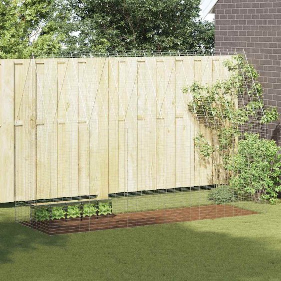 Kaniinihäkki Hopea 300 x 100 x 210 cm Galvanoitu teräs