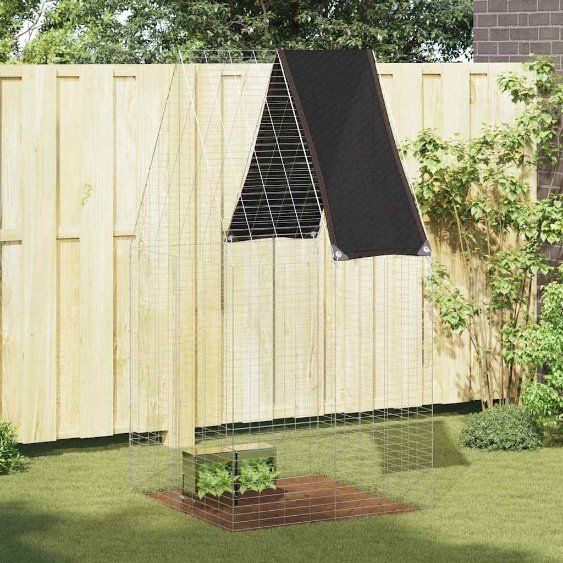 Kaniinihäkki Hopea 100 x 100 x 210 cm Galvanoitu teräs