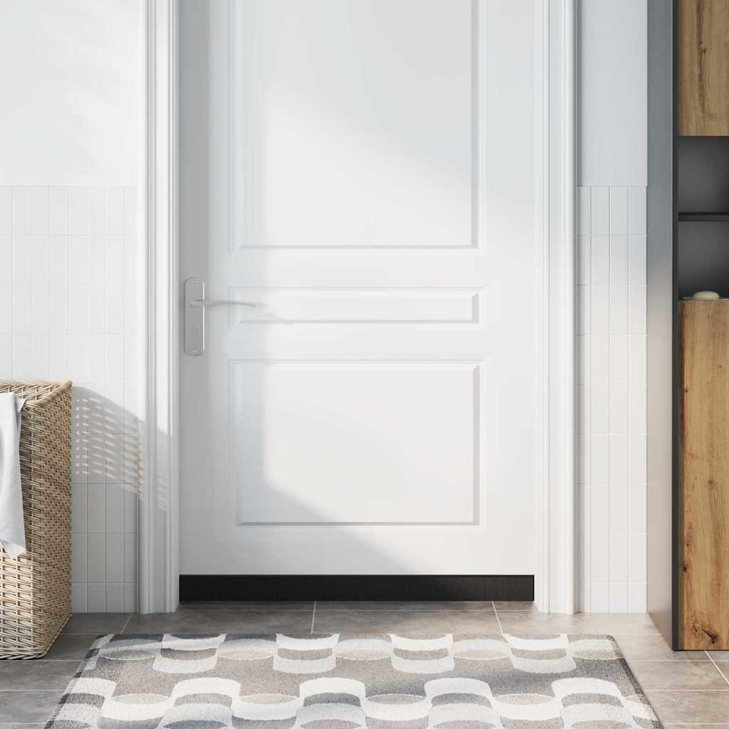 Kierteellinen oven harjasulku 2 pcs Ruskea 100 cm Alumiiniseos