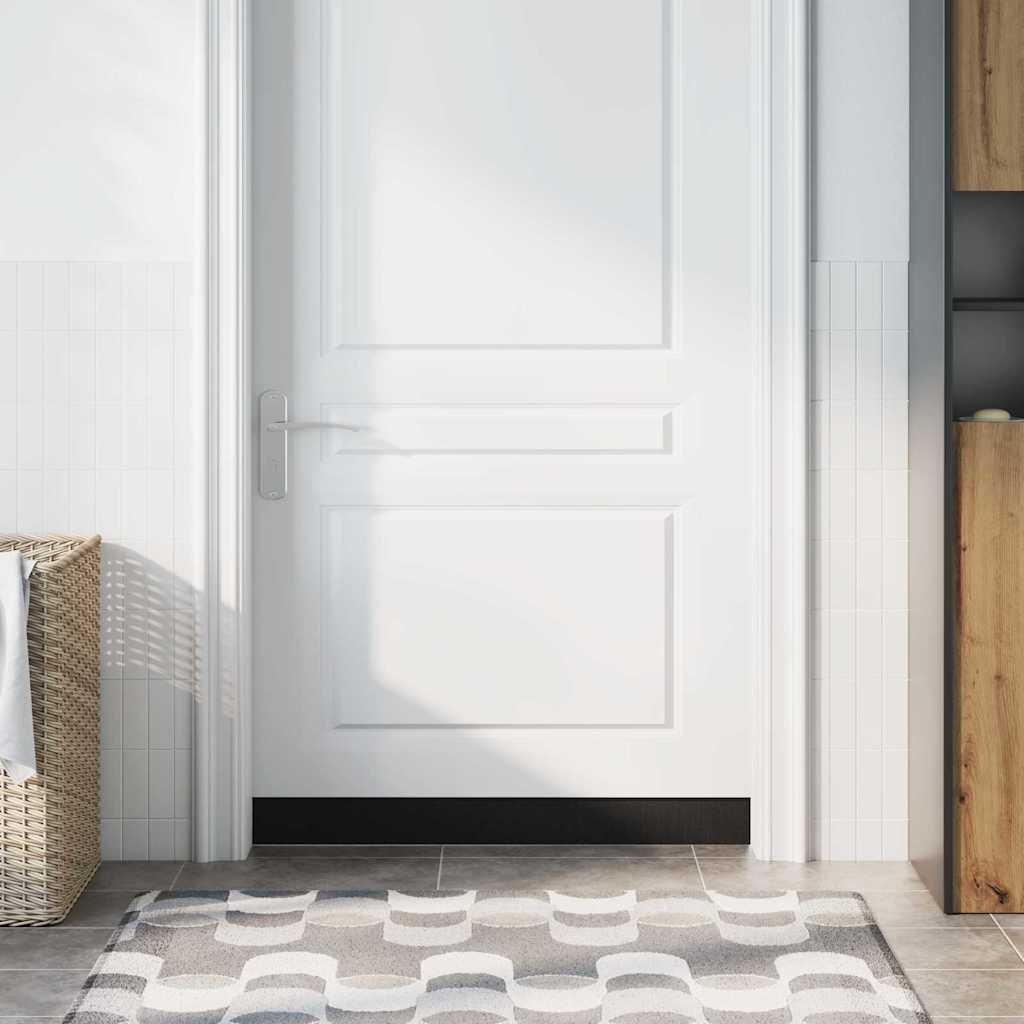 Itsekiinnittyvät oven harjatiivisteet 2 pcs Musta 100 cm