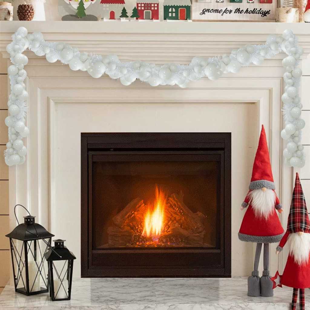 Joulupallo Garland Valkoinen 186 cm Polystyreeni