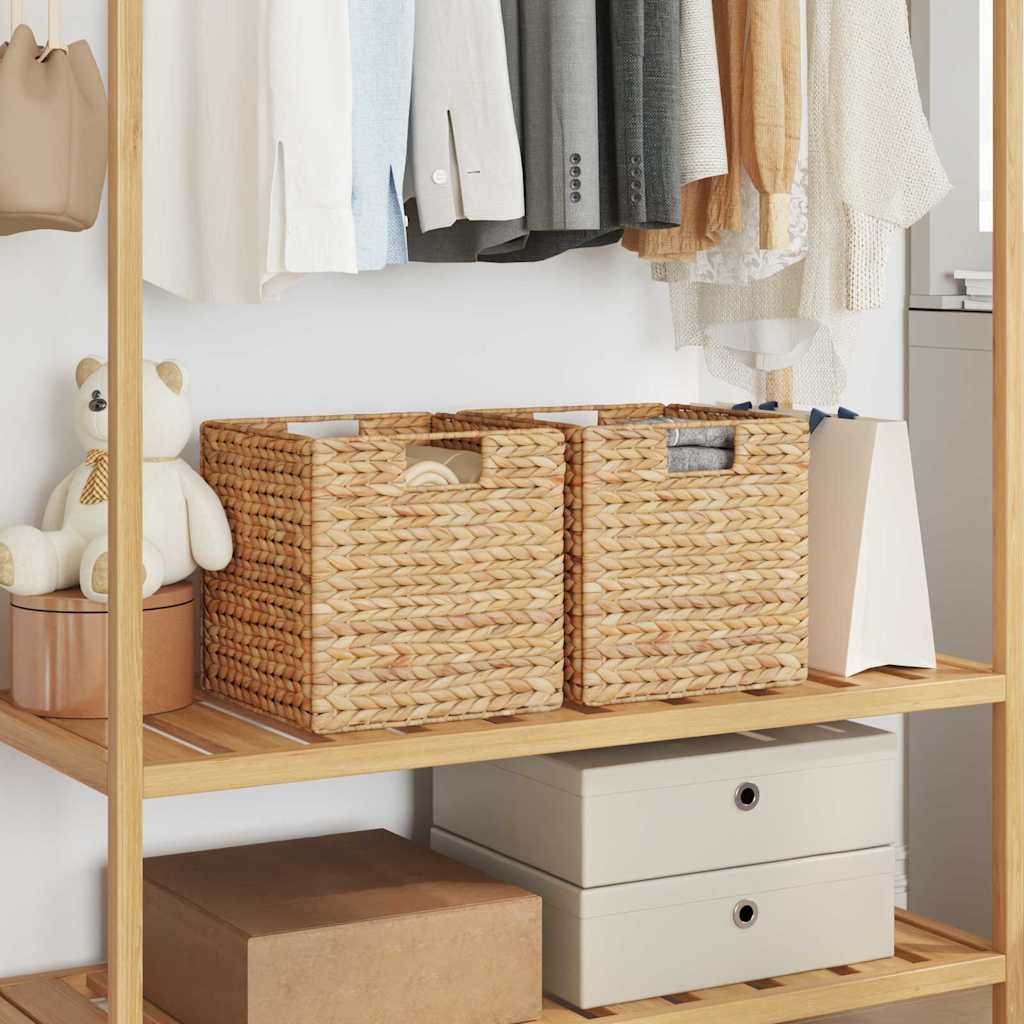 Säilytyskorit 2 pcs Luonnollinen 28 x 28 x 28 cm Vesihyasintti