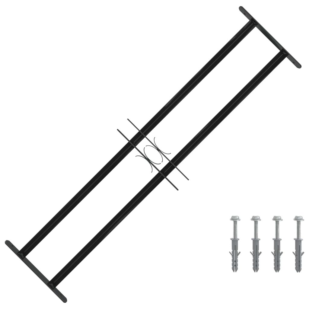 Ikkunaverkko Musta 115 x 30 cm Jauhemaalattu Teräs