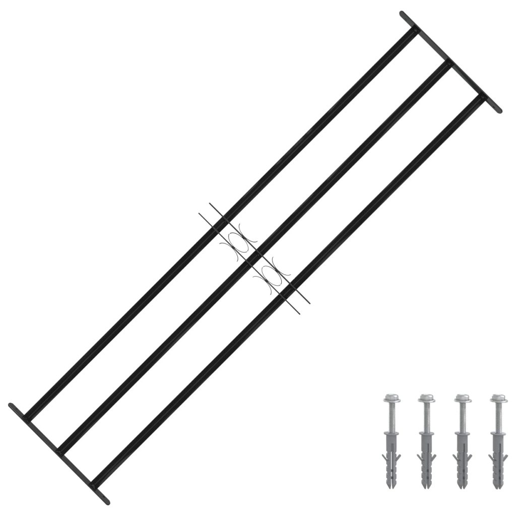 Ikkunaverkko Musta 174 x 45 cm Jauhemaalattu Teräs