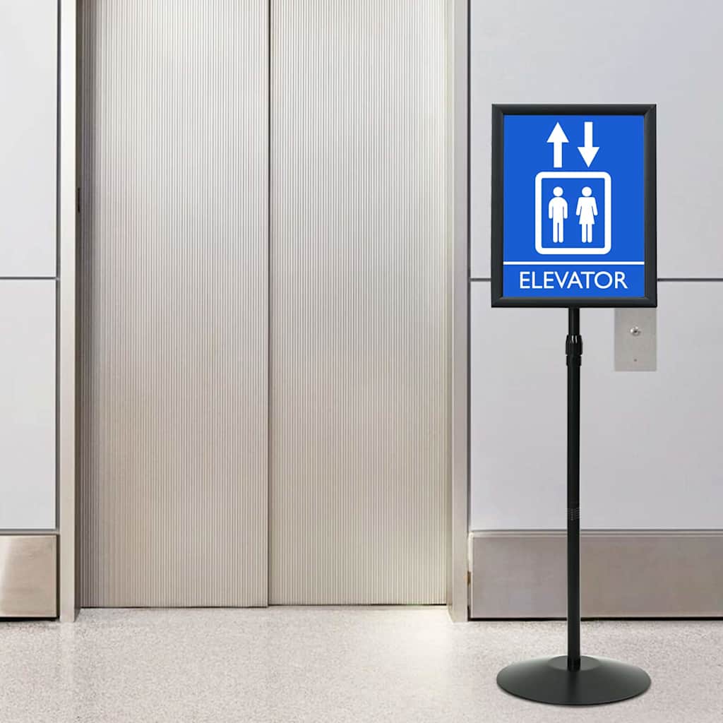 Pedestaali juliste teline Musta a3 Alumiini ja PVC