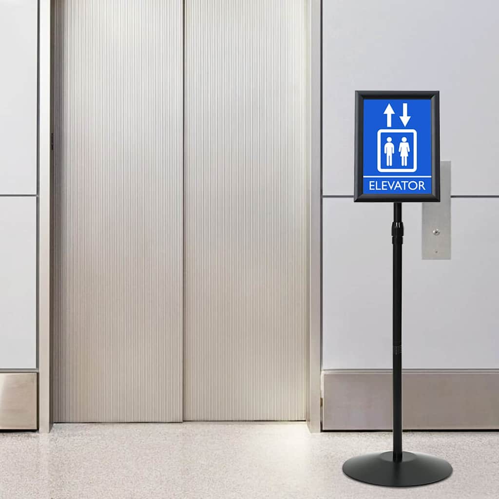 Pedestaali juliste teline Musta a4 Alumiini ja PVC