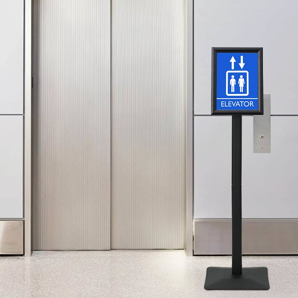 Pedestaali juliste teline Musta a4 Alumiini ja PVC