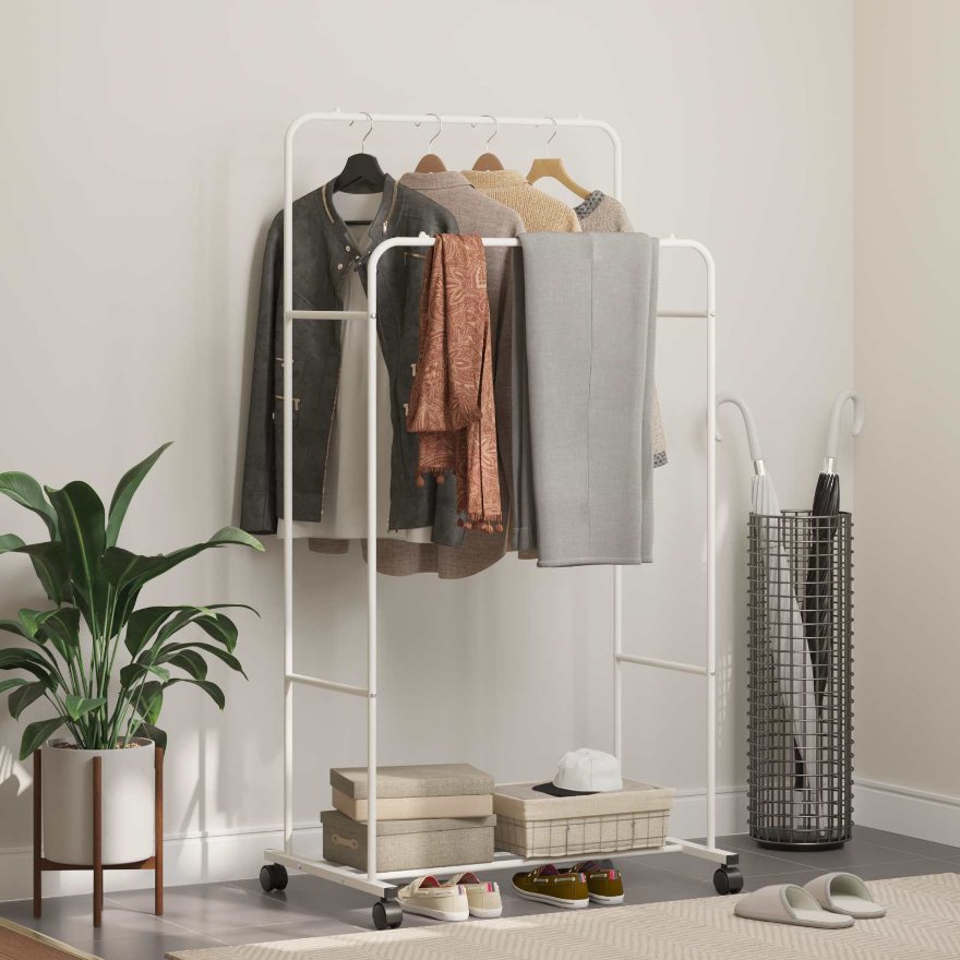 Vaateväline Yksivärinen Valkoinen