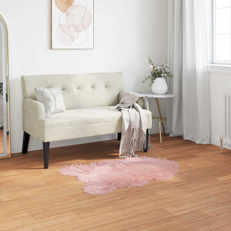 Tekonahkasheepskinmatto Pinkki 80 x 119 cm Polyesteri