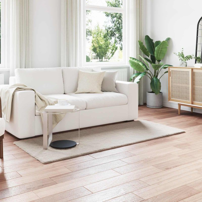 Keinotekoinen Kanin Turkis Matto Beige 80 x 200 cm Polyesteri