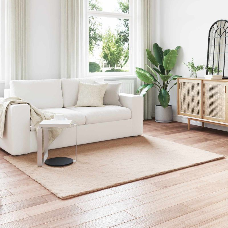 Keinotekoinen Kanin Turkis Matto Harmaanruskea 140 x 200 cm