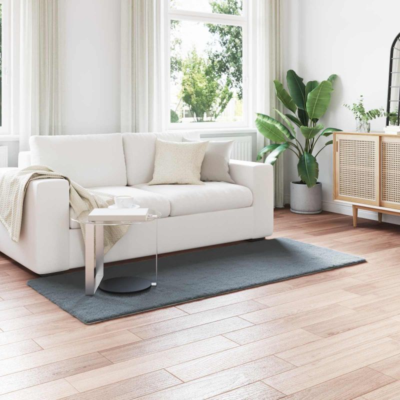 Keinotekoinen Kanin Turkis Matto Antrasiitti 80 x 200 cm