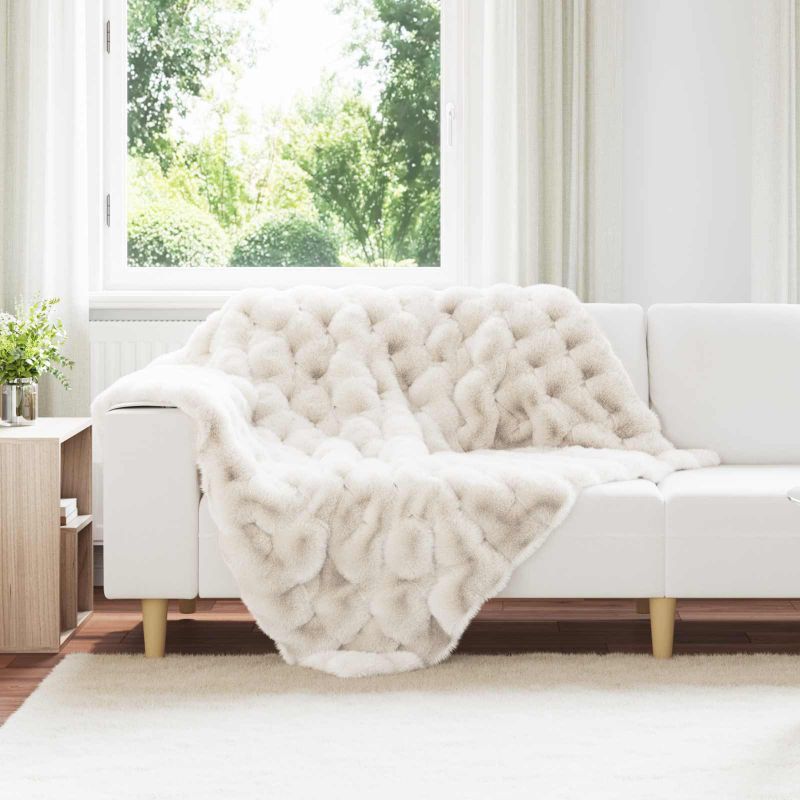 Tekoturkki Jäniksen Peitto 4 pcs Valkoinen 130 x 150 cm