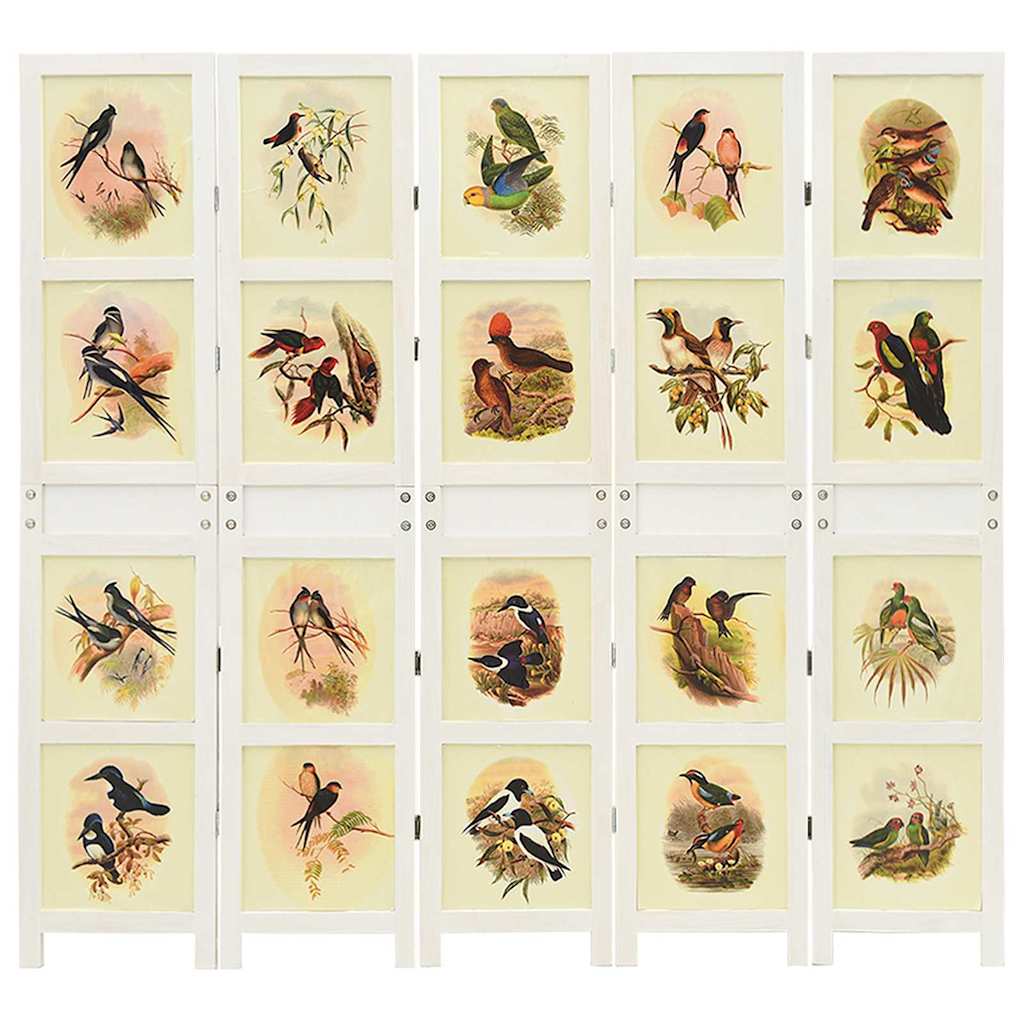 Romdivider Paneeli Valkoinen 212 x 165 cm MDF