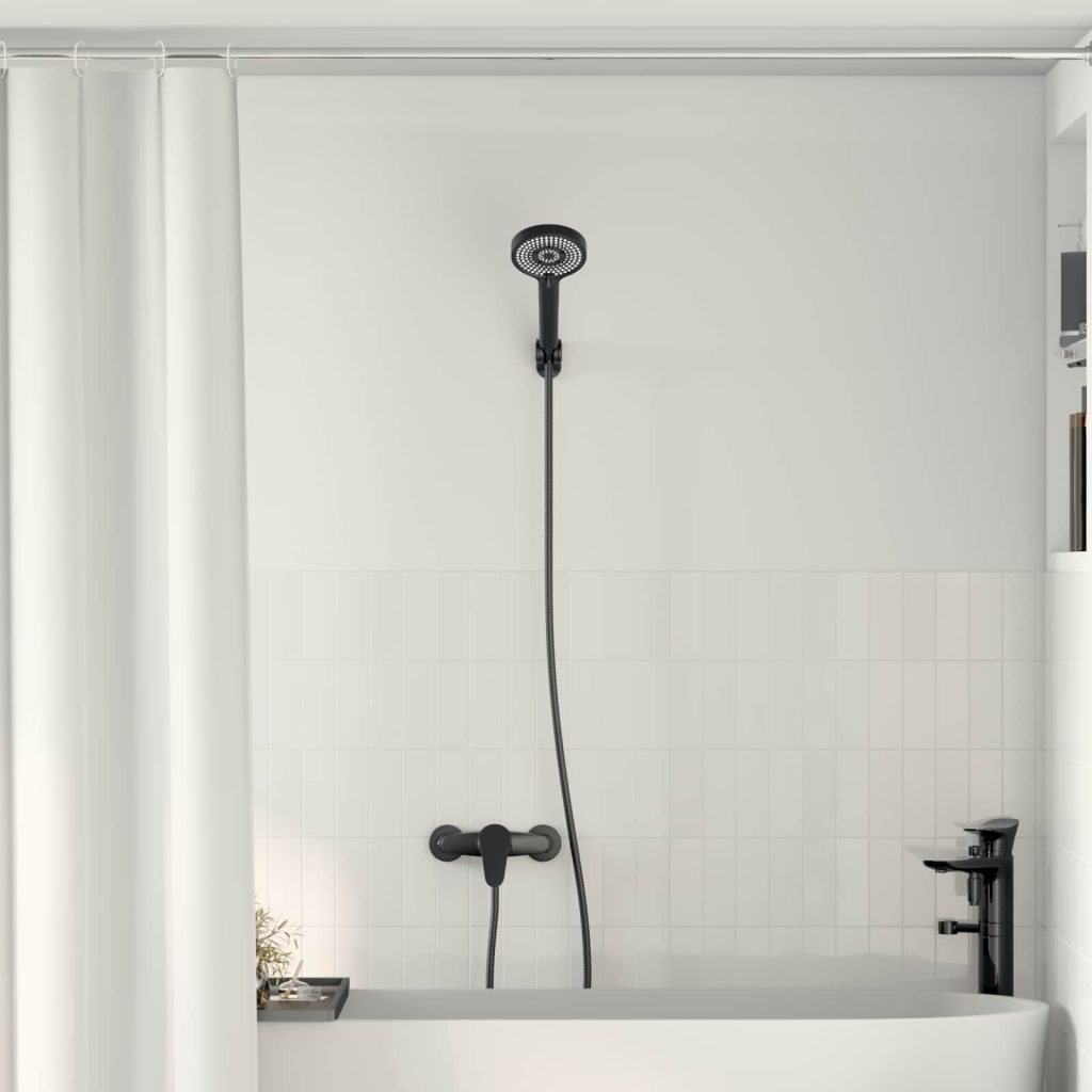 Suihkupään sarja Musta G 1 / 2 tuumaa