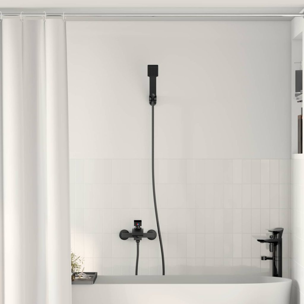 Suihkupään sarja Musta G 1 / 2 tuumaa