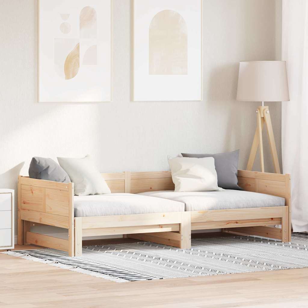 Ulosvedettävä päivävuode 90x200 cm täysipuusta