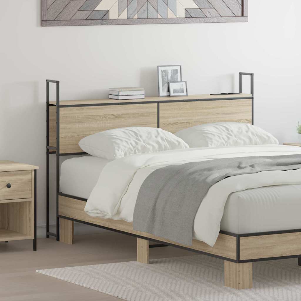 Säilytyspääty päätyllä säilytystilassa Sonoma tammi 135 cm Tekninen puu